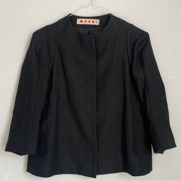 Marni Wool Linen Short Jacket Woman's Size 40 - Picture 1 of 6